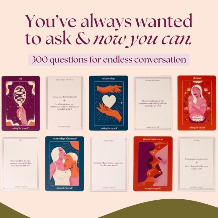 Asking for Myself Couples Game – 300 Conversation Cards for Deep Connection & Spicy Date Nights – Romantic Gift for Relationships, Anniversaries & Everyday Intimacy - Image 2