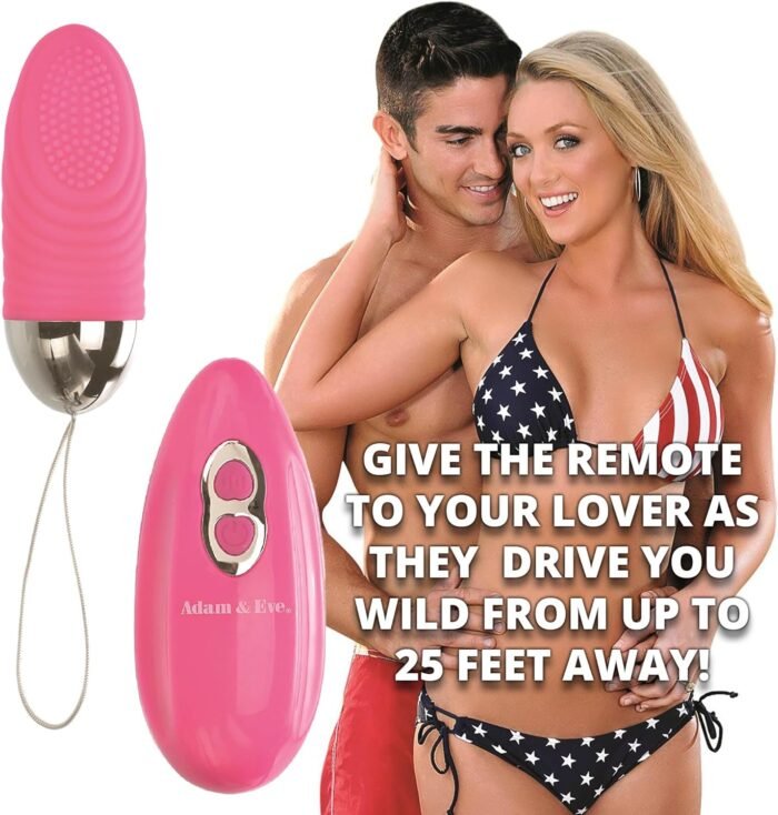 Adam & Eve Turn Me On Rechargeable Bullet Vibrator with Wireless Remote Control, Internal G Spot Clitoral Stimulation Female Adult Sex Toys for Women & Couples, 36 Vibrating Speeds 3.5 in, Pink - Image 3