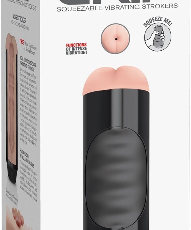 Extreme Toyz Mega Grip Vibrating Ass Stroker, 1 Pound