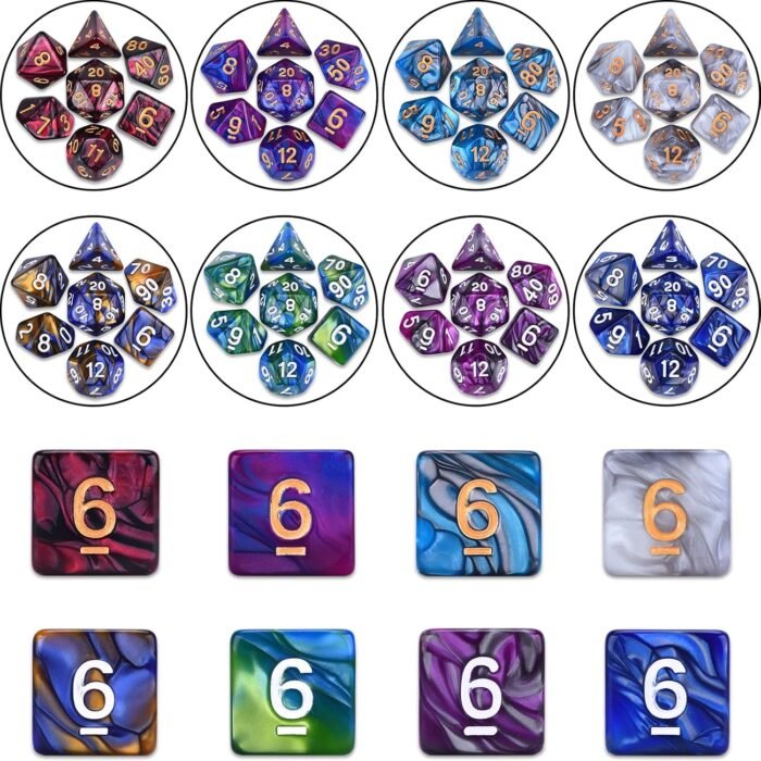 DND Dice Sets 30 x 7 (210pcs) Polyhedral RPG Dice for Dungeons and Dragons Tabletop Role Playing Adventure Games, with a Large Drawstring Bag - Image 2