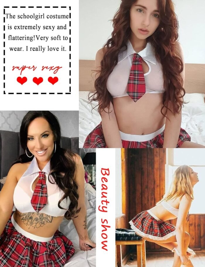 Avidlove Women School Girl Lingerie Costume Lingerie Set Sexy Student Costumes - Image 4