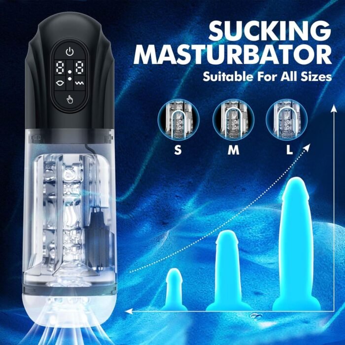 Automatic Sucking Masturbator Sex Toys - Upgraded Male Masturbators Cup with 10 Vibrating & Suction Modes, Hands Free Blowjob Adult Sex Toy Stroker Pocket Pussy with 3D Textured for Men Penis Pumps - Image 4