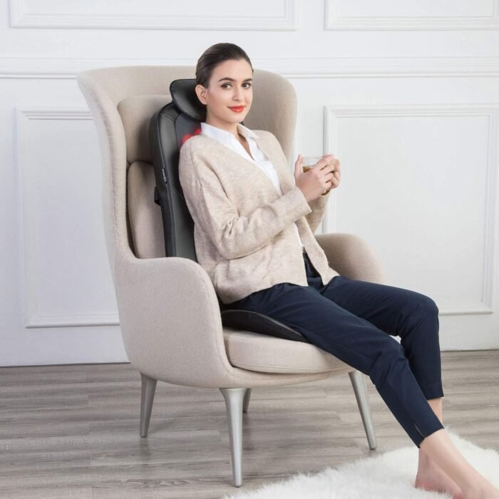 Snailax Back Massager with Heat, Shiatsu Massage Chair Pad for Back Pain, Rolling Kneading Massage Seat Cushion, Gifts for Women/Men, Stress Relax at Home Office - Image 5