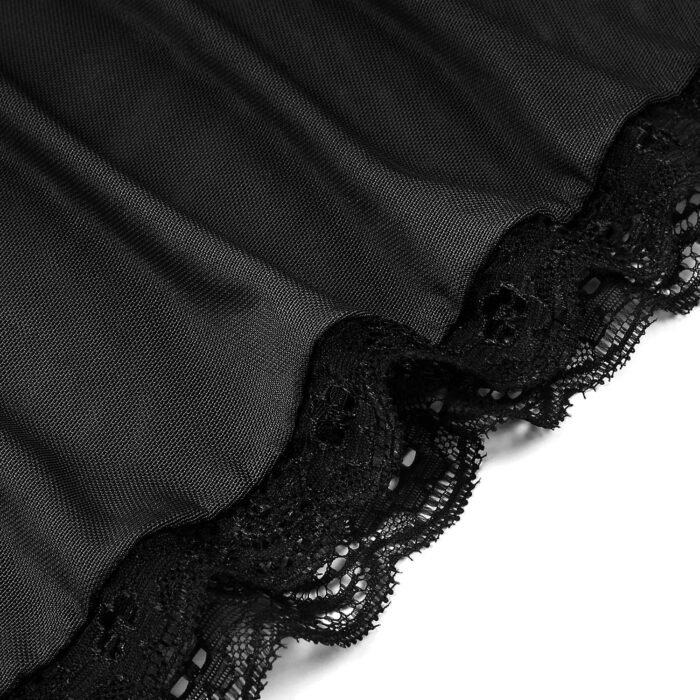 Donnalla Women Plus Size Lingerie - Sexy Split Cup Lace Babydoll Sleepwear Chemise Set 2XL,3XL,4XL - Image 5