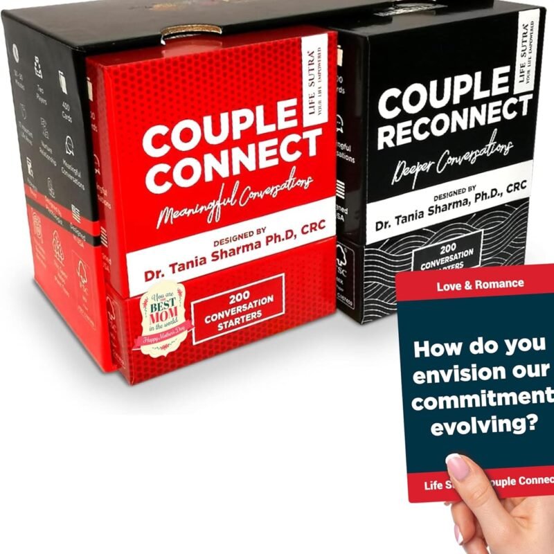 Life Sutra Couples Games for Adults - 800 Fun Activities & Conversation Cards - Relationship Card Game for Couples with Deep Questions - Romantic Gift for Anniversaries, Birthdays, Wife, Husband