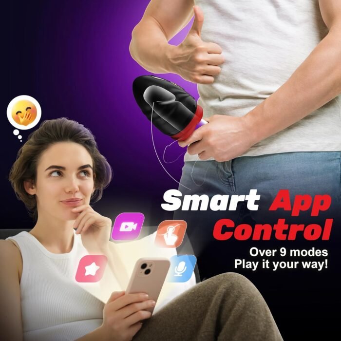 Male Masturbator Sex Toys for Men - SYDOWARDAL Penis Trainer Male Vibrator 2IN1 APP Control, Mouth-Wrapped Penis Vibrator Adult Toys with Heating Rod, LCD, Pocket Pussy Stroker Adult Sex Toys & Games - Image 6