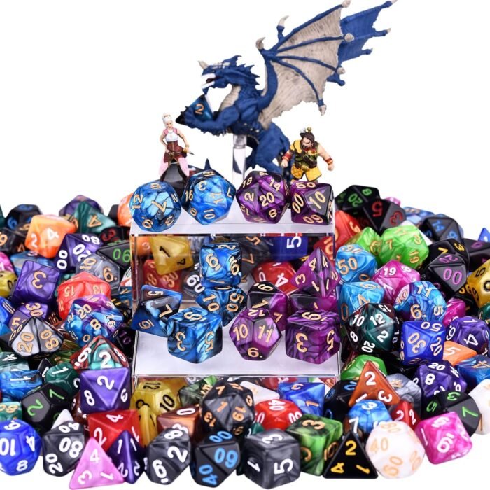 DND RPG Dice Sets 30 x 7 Polyhedral Dice (210pcs) for Dungeons and Dragons Tabletop Role Playing Adventure Games, with a Large Drawstring Bag - Image 7