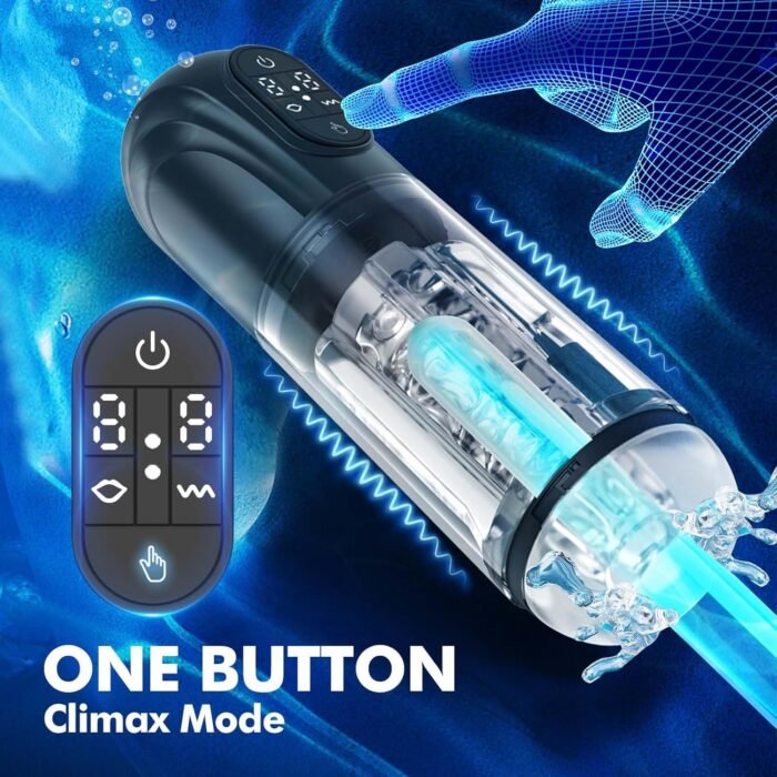 Automatic Sucking Masturbator Sex Toys - Upgraded Male Masturbators Cup with 10 Vibrating & Suction Modes, Hands Free Blowjob Adult Sex Toy Stroker Pocket Pussy with 3D Textured for Men Penis Pumps - Image 3