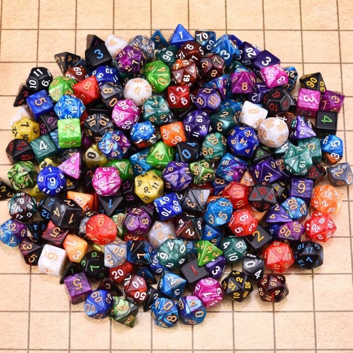 DND RPG Dice Sets 30 x 7 Polyhedral Dice (210pcs) for Dungeons and Dragons Tabletop Role Playing Adventure Games, with a Large Drawstring Bag - Image 6