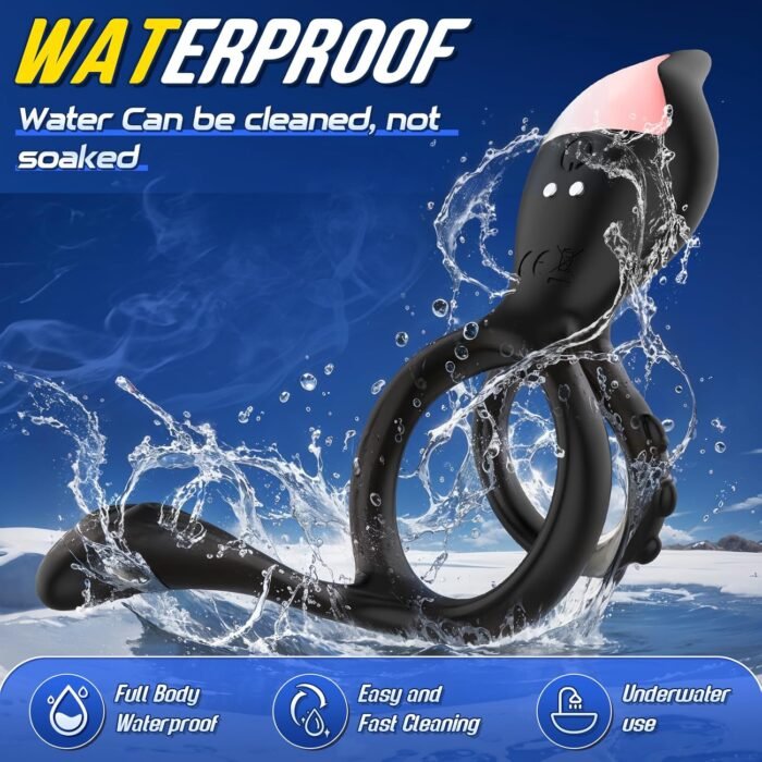 Remote Control Vibrating Cock Ring Clitoral Stimulator, 7 Vibration Penis Ring Vibrator for Men Erection, Silicone Adult Sex Toys for Men Women, Adjustable Perineum G spot Stimulation Couple Vibrator - Image 5