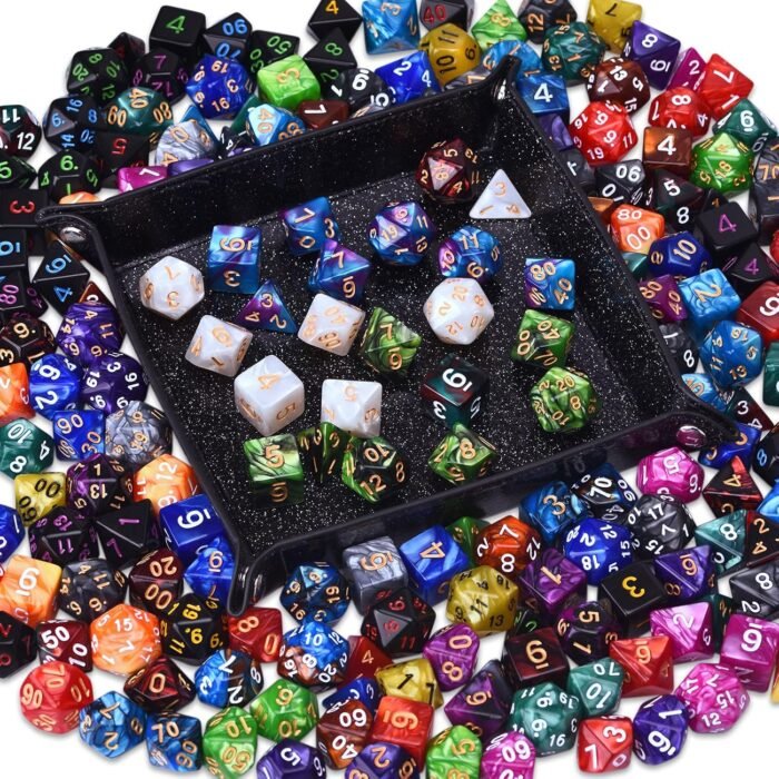 DND RPG Dice Sets 30 x 7 Polyhedral Dice (210pcs) for Dungeons and Dragons Tabletop Role Playing Adventure Games, with a Large Drawstring Bag - Image 8