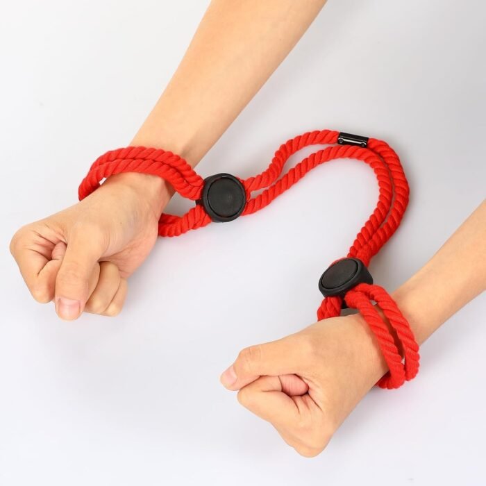 2 Pack Rope Handcuffs Bracelets for Women, BDSM Sex Restraints Adjustable Bondage Rope, Sex Restraints Ankle Cuffs BDSM Bondage Sex Toys Cotton Ropes Wrist Cuffs Beginner Set Sweater OKM9 - Image 3