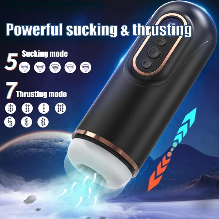 Male Masturbator Male Sex Toys Sex Toys for Men Sex Toy Men Penis Pump Automatic Male Masturbator Blowjob Machine 3D Sleeve Pocket Pussies Hands Free Masturbators Male Stroker Adult Toys for Men - Image 3