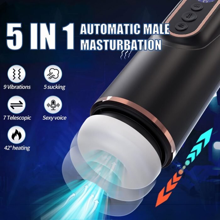 Male Masturbator Male Sex Toys Sex Toys for Men Sex Toy Men Penis Pump Automatic Male Masturbator Blowjob Machine 3D Sleeve Pocket Pussies Hands Free Masturbators Male Stroker Adult Toys for Men - Image 6