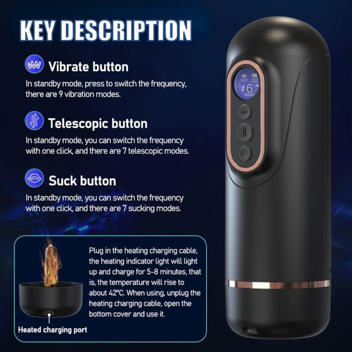 Male Masturbator Male Sex Toys Sex Toys for Men Sex Toy Men Penis Pump Automatic Male Masturbator Blowjob Machine 3D Sleeve Pocket Pussies Hands Free Masturbators Male Stroker Adult Toys for Men - Image 9