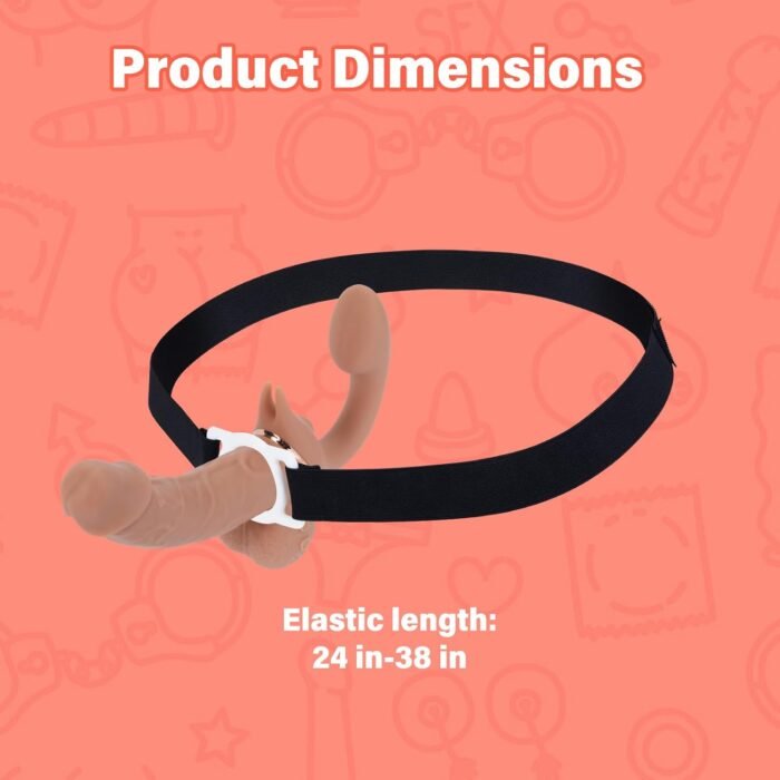 Elasticity Strap for All Size Strapless Dildo Vibrator, Velcro strap For Double-end Dildo, Plastic Ring for strap On Dildo, Adult Sex Toys for Female Women Lesbian(Without dildo) - Image 4
