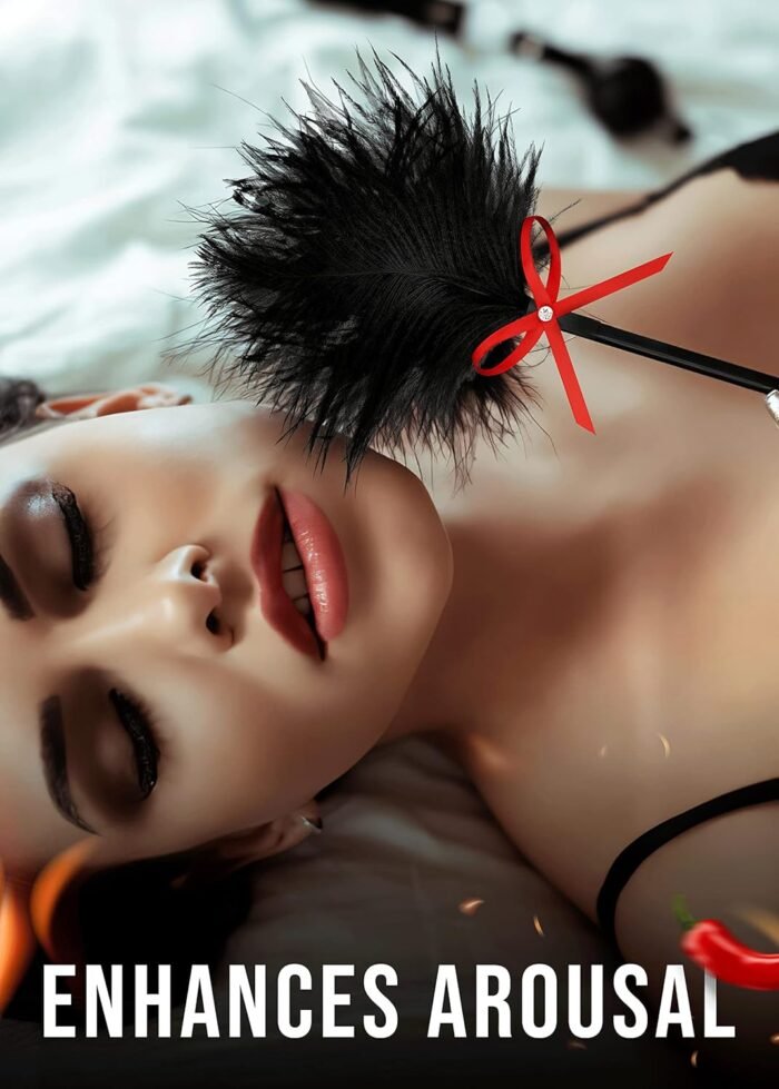 18" Sex Whip BDSM Feather Tickler Bondage Whip - Image 2