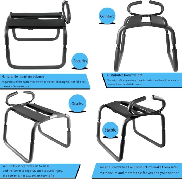 2024 Sex Chair Mount Furniture for Bedroom BDSM Kit Men Women Pleasure Tools Games Stool Adult Stuff Seat Accessories Couples Sex Toys Positioning Cushion Fun Novelties Position Bench QX-718222 - Image 6