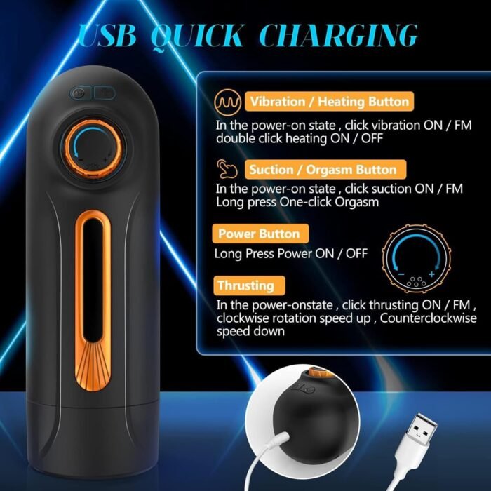 Male Masterburbater Automatic Male Masturbator 3D Sleeve Adult Sex Toy Male masturbator with Rotating & Retractable Functions Male Sex Toys for Men-Pocket Pussy Penis Pump Adult Male Sex Toys - Image 6