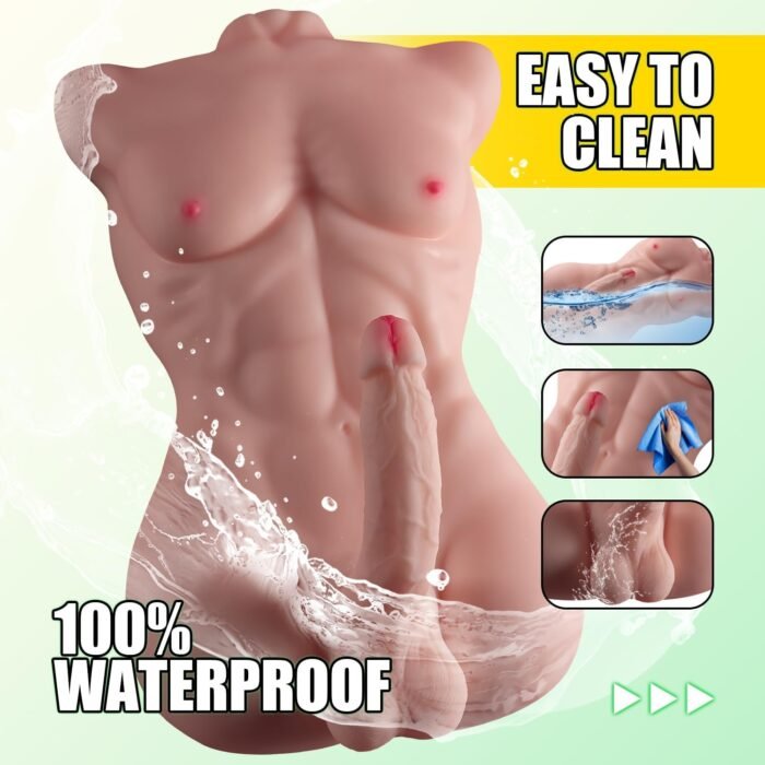 2 in 1 Male Sex Doll with Realistic Dildo Anus, Life Size Sex Doll with 7 Inches Flexible Huge Cock Penis for G-spot Anal Clitoral Stimulation, Unisex Masturbator Sex Toy for Women Couple Gay - Image 8