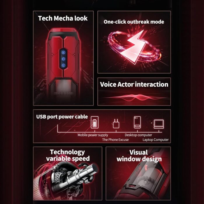 Adult Sex Toys Male Stroker Penis Pumps Automatic Sucking Male Masturbators Hands Free Adult Sex Toy Men's Sex Toy Male Masturbators Cup Pocket Pussy for Men Rotating Vibrating Sucking - Image 4