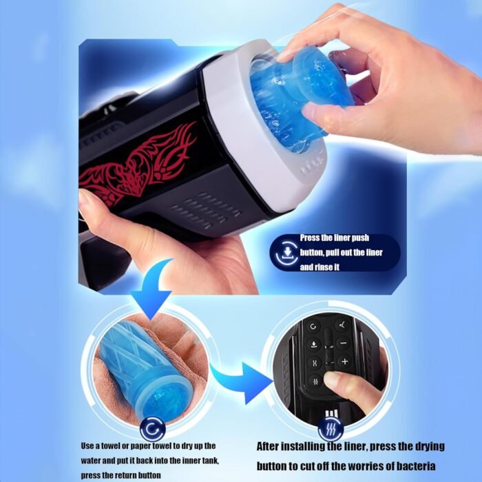Male Masterburbater Adult Male Sex Toys Male masturbator with Rotating & Retractable Functions 3D Sleeve Adult Sex Toy Male Sex Toys for Men-Pocket Pussy Penis Pump Automatic Male Masturbator - Image 5