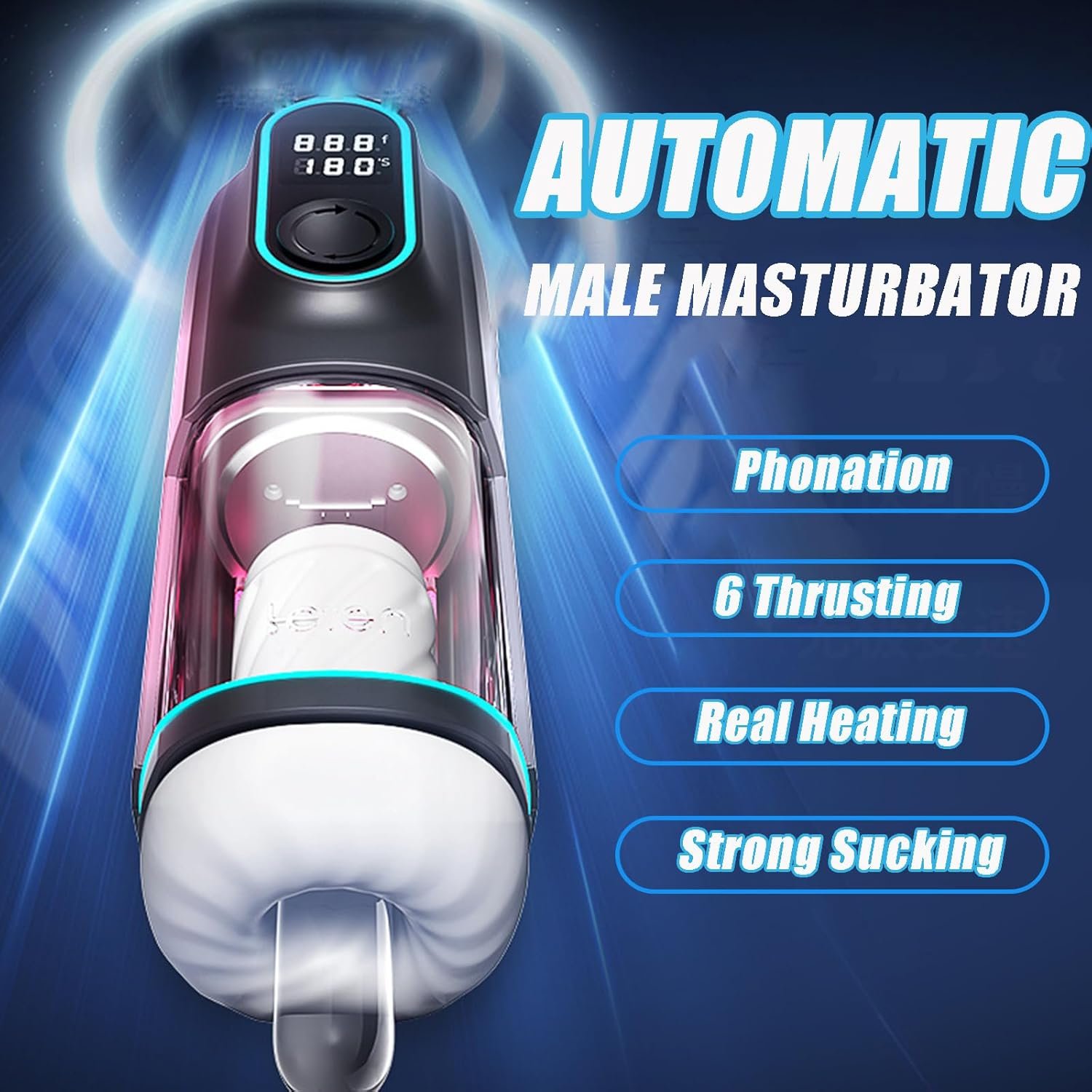 Sex Toys Automatic Male Masturbator-Penis Pump Adult Toys Pocket Pussy Male Sex Toy Male Masturbator Male Vibrator Penis Vibrator Blowjob Sex Toy Men Adult Toys for Men Pocket Pussy for Men - Image 2