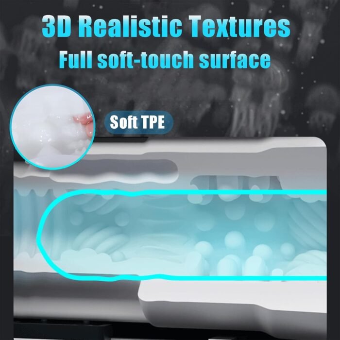 Automatic Male Masturbator Adult Toys Sex Toys Penis Pump Male Sex Toy Sex Toys for Men,Male Masturbator - 3 Squeezing & 7 Vibrating Pocket Pussy Penis Vibrator Male Masturbators Cup - Image 3