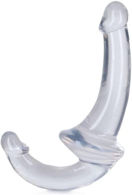 RealRock Crystal Clear 20 cm Strapless Strap-On Dildo | Model 7.9 | Unisex Anal and Vaginal Pleasure | Clear