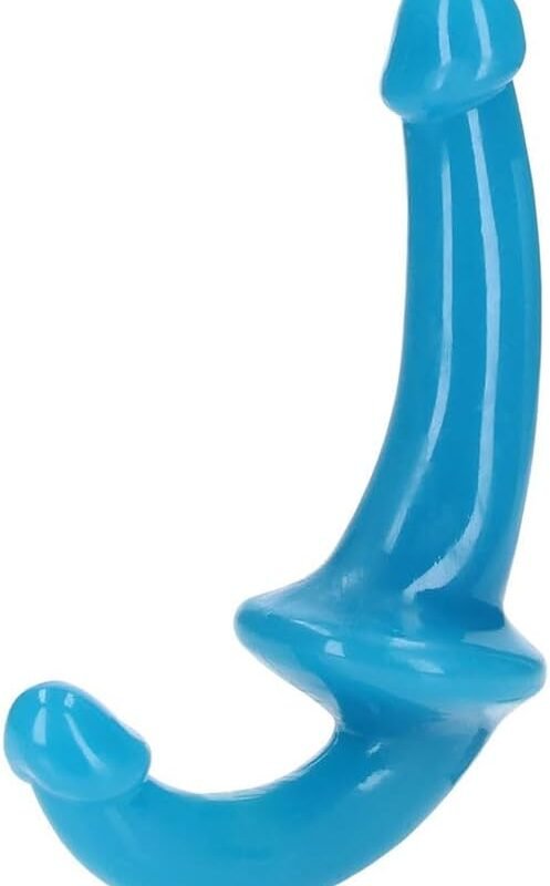Realrock Glow in The Dark Strapless Strap-On 6'' Neon Blue