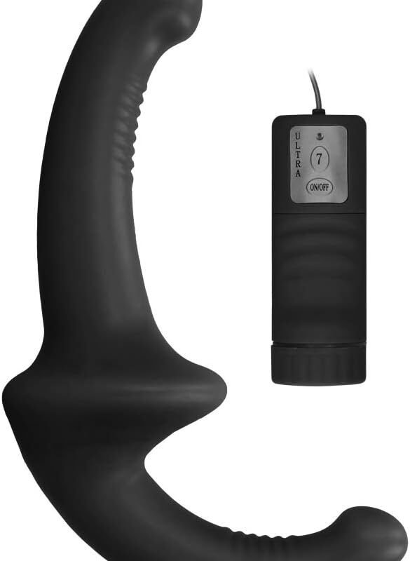 Ouch Remote Vibr Strapless Strap-On Blk OU323BLK