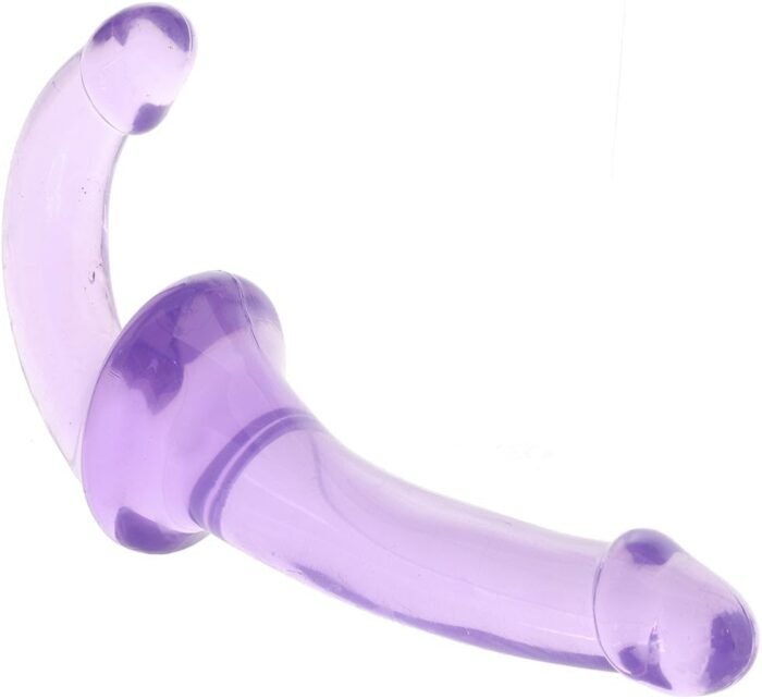 Strapless Strap-On Wearable Jelly Dildo in Purple