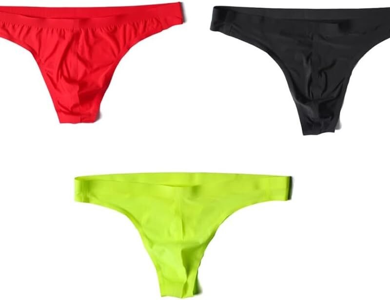 GAOGAO Seamless Breathable Male Smooth Ice Silk G-Strings & Thongs Underwear Men Brief