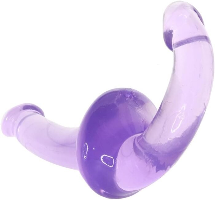 Strapless Strap-On Wearable Jelly Dildo in Purple - Image 4