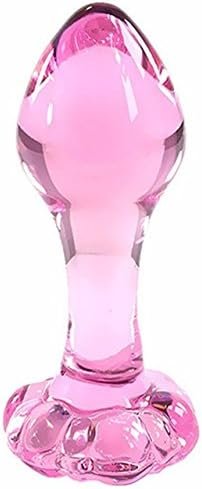Faraway Pink Crystal Anal Dildo Glass Anal Butt Plug Anus Stimulator in Adult Games for Couples, Erotic Sex Toys for Women