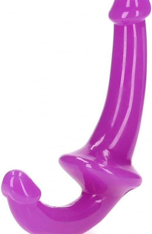 Realrock Glow in The Dark Strapless Strap-On 6'' Neon Purple