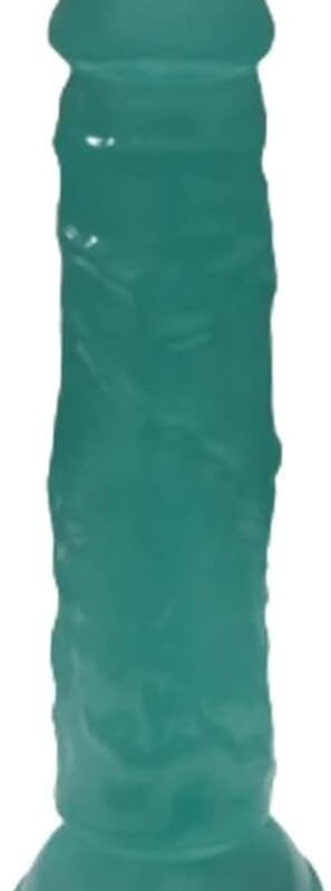 Realistic Dildo Luminous G-spot Stimulator Dildo, Green Anal Dildo Penis with Strong Suction Cup Flexible Vaginal Anal Butt Plug Play Adult Sex Toys & Games for Women Men Gay Couple (S)