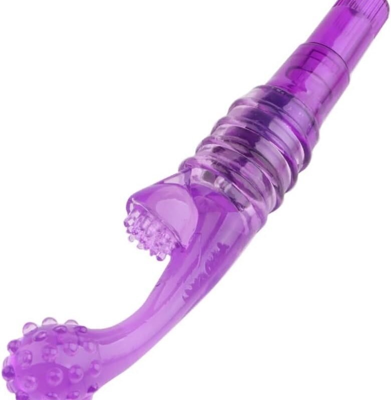 Women's Silicone Masturbation Stick Sex Toys Female Erotic Masturbator Vibrator Massage Stick (Pink)