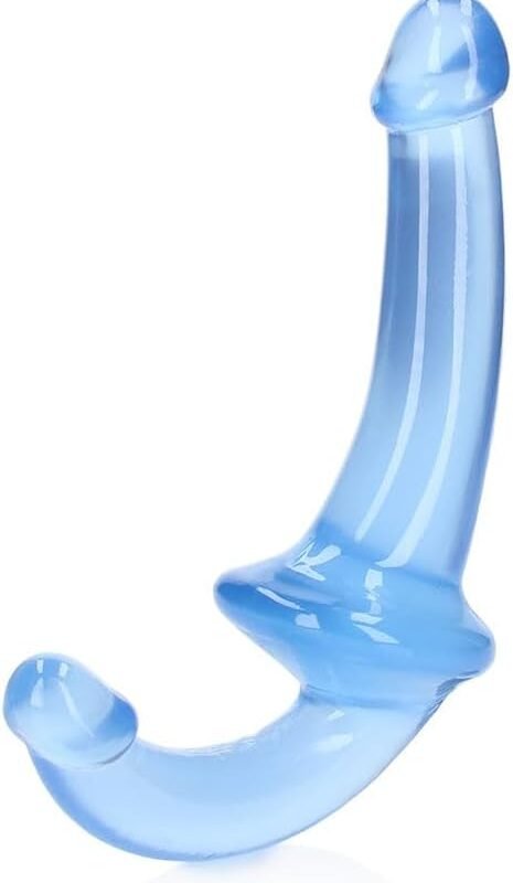 Realrock Crystal Clear Strapless Strap-On 6'' Blue