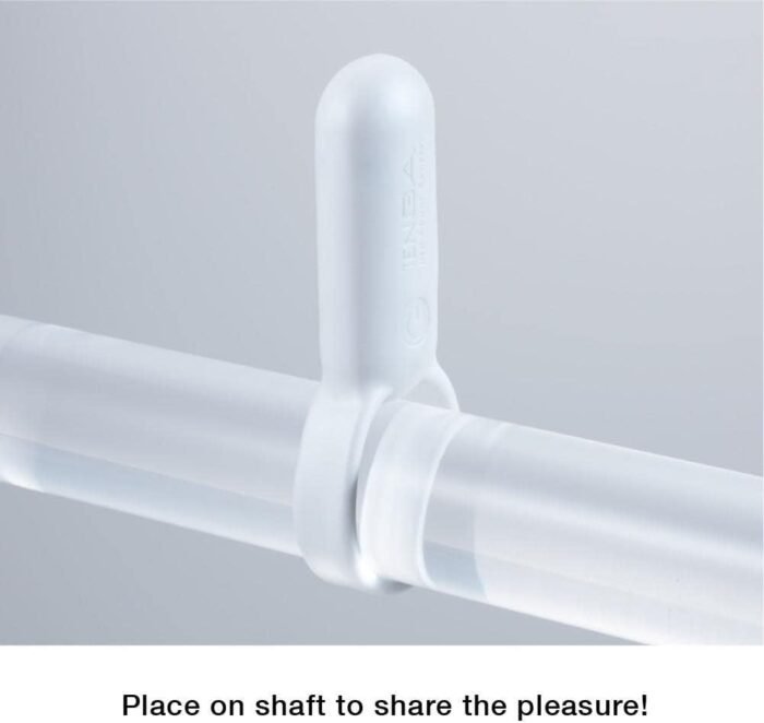 TENGA Smart Vibe Vibrating Ring Rechargeable Dual Partner Stimulating Vibrator TSV002 Pearl, White, 1 Count - Image 2