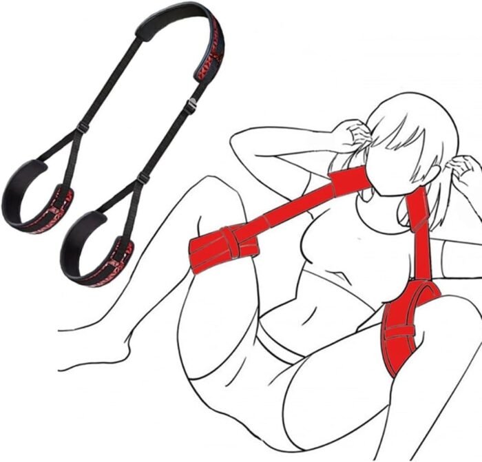 BDSM Restraints Bondage Thigh Sling - Bed Restraints Sex Bondage Kit, Adjustable Leg Straps & Handcuffs for SM Adult Couples Game Play, Beginner Item Tie Set Sex Rope Sweater 0210-F02