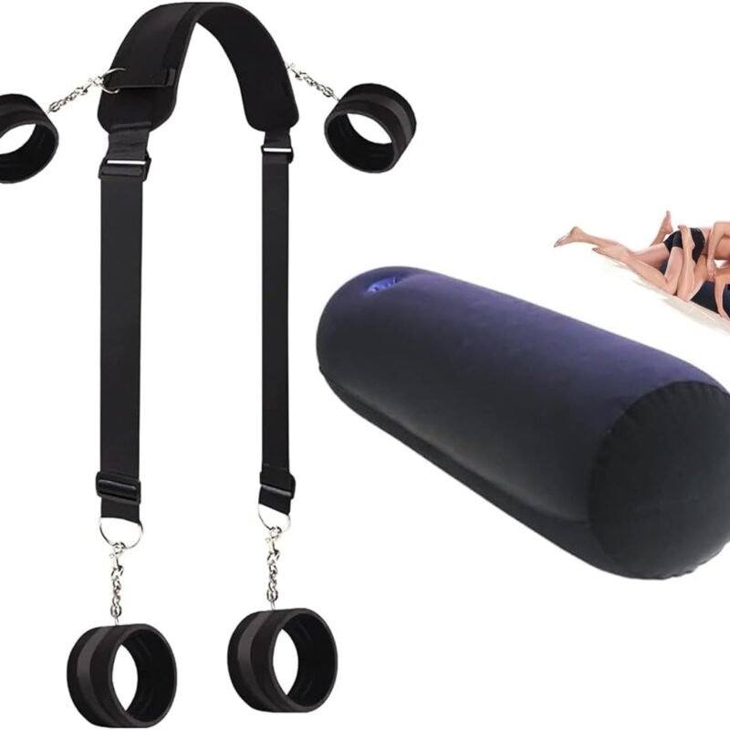 Magic Long Round Cushion Body Pillow for Couples Positioning,Pillow Restraints Bed Set BDSM Toys Sex Bondage,BDSM Toys for Travel Use Sex Furniture for Bedroom Sweater EO-M1, Blue Black