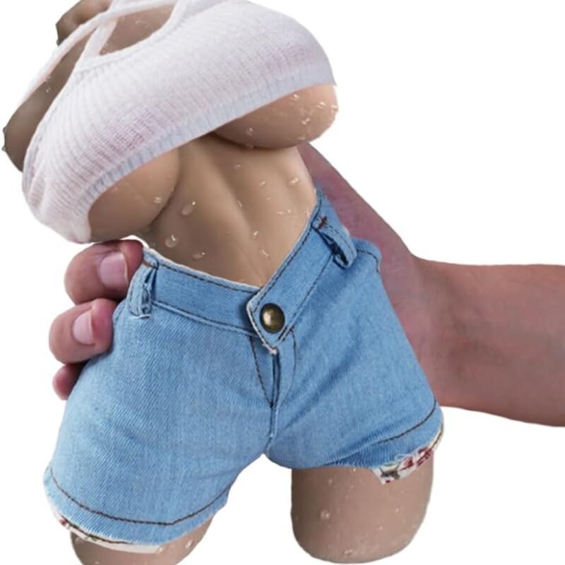 1.47LB Realistic Small Torso Sex Doll Wheat Skin, Lifelike TPE Male Masturbator with Pocket Pussy Vaginal and Anal,Real Solid Love Dolls for Sex with Breasts Boobs Butt Ass,Adult Sex Toy for Men
