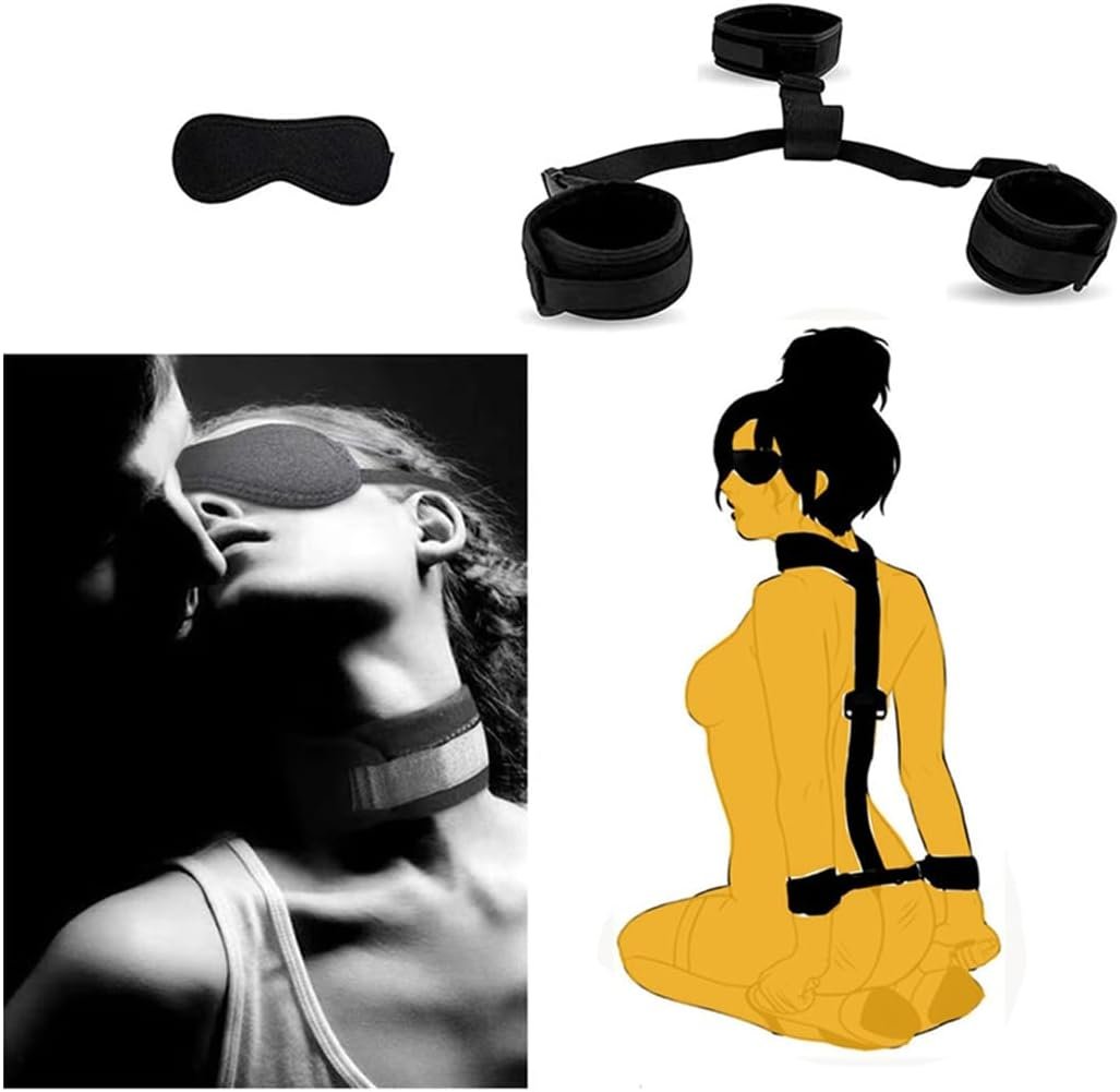 Bondaged Kits Adult Bed Restraint Sex Bonding Straps for Couples Adjustable Wrist Ankle Cuffs Sex Hand Ties for Adult Play Women Restraints Spreaders Bar Legs and Arms for Bedroom Toys Sweater - Image 6