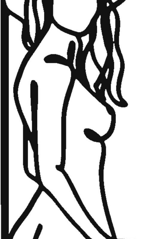 Bobbird Metal abstract couple line wall ornament, metal wall art, couple erotic art wall decoration, minimalist wall art, metallic black silhouette wall art (1040) (M)