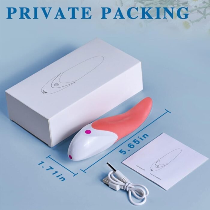 Realistic tongue licking red female sex toy with 10 vibration modes, using nipple and breast massagers to stimulate the clitoris, G-spot, vagina, and anus, perfect for masturbation and couple foreplay - Image 6