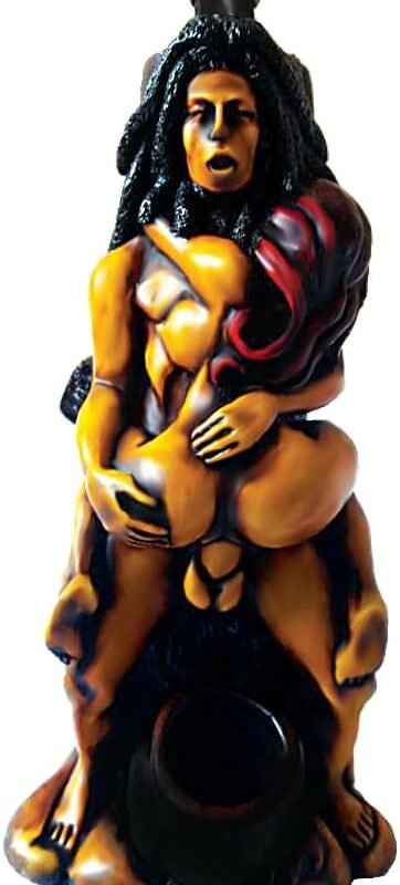 Sexy Couple Figurine - Handmade Erotic Position Art Natural Coconut Bowl Adult Gifts for Smokers (Cowgirl)