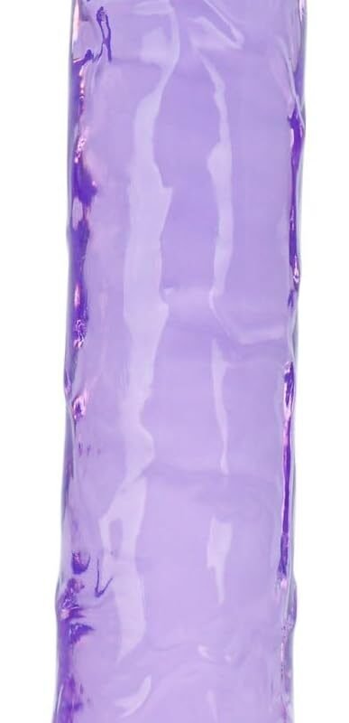 7" Realistic Jelly Dildo for Beginners,Soft Lifelike Sex Toy Thin Penis with Strong Suction Cup for Womens/Men/Gay, Adult Sex Toys for Vaginal/Anal Stimulation (7 inch Purple)