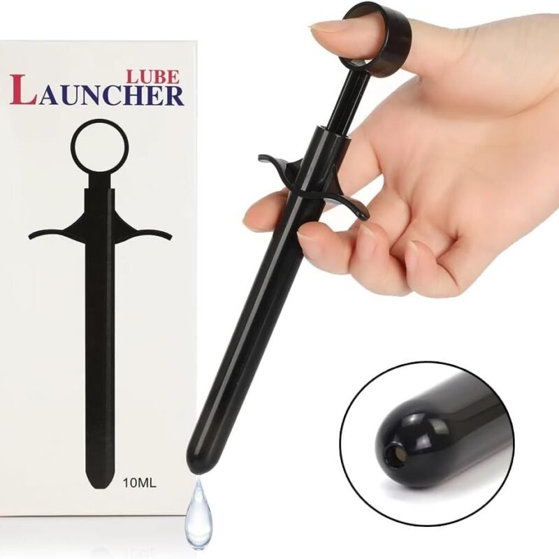 Enema Lube Injector Reusable Lubricant Launcher Syringe Applicator with Precise Scales Anal Vaginal Inject Sex Toys for Adult Men Women Gay Couples