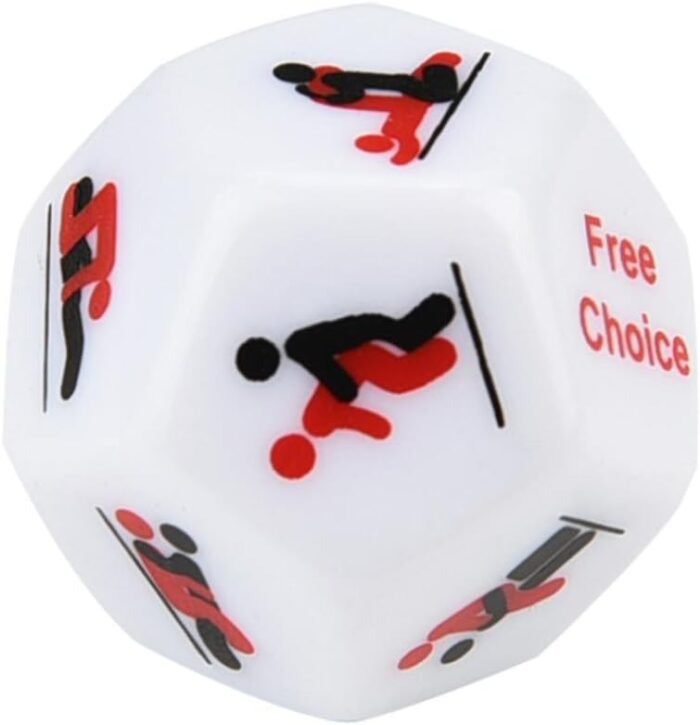 Adult Couples Dice Set, 4 Pcs Naughty Dice Game, Red, Hexahedron, Acrylic - Image 6